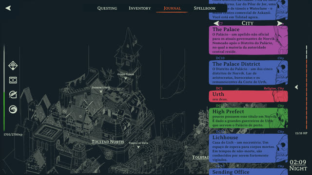 Esoteric Ebb Portuguese translation — Journal and lore entries