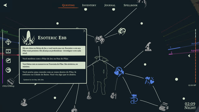 Esoteric Ebb Portuguese translation — Quest tracker